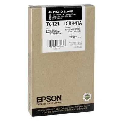Produktbild von Epson Tintenpatrone photo black T 612  220 ml             T 6121