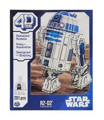 Produktbild von 4D Build - Star Wars R2-D2 - detailreicher 3D-Modellbausatz aus hochwertigem Karton, 201 Teile, für Star Wars Fans ab 12 Jahren, Bausatz, 12 Jahr(e), 201 Stück(e), 725,747 g