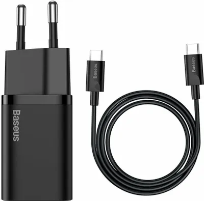 Produktbild von Baseus TZCCSUP-L01 Ladegerät für Mobilgeräte Smartphone Schwarz AC  USB Schnellladung Drinnen
