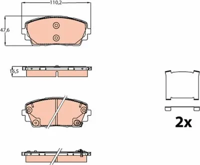 Produktbild von TRW Bremsbeläge Satz Vorne für KIA PICANTO (TA) GDB2160