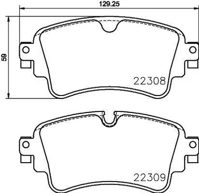 Produktbild von BREMBO Bremsbeläge Satz Hinten für VW Touareg (CR7) P85154NX