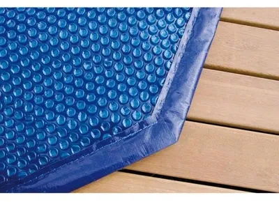 Produktbild von UBBINK rechteckige Luftpolsterfolie für Holzpools 200x350 - Blau - 400 Mikron
