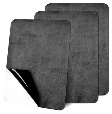 Produktbild von Selbstklebender Mikrofaserstoff, 3 Stück 20 * 30 cm Flicken, Reparaturpatches für Sofas, Autositze, DIY (Dunkelgrau)