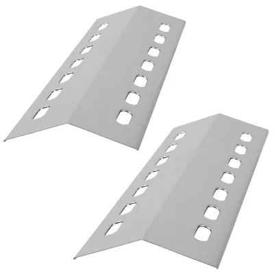 Produktbild von BBQ-Toro Edelstahl Brennerabdeckung für Gasgrill (2 Stück), 41 x 14 cm, Silber, Flammenblech
