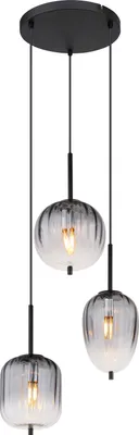 Produktbild von Globo Lighting Hängeleuchte Metall schwarz matt, 3x E14