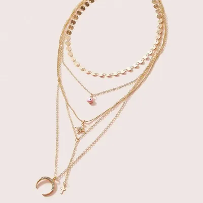 Image de eCa N759 Collier pour femmes acier chirurgical or