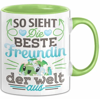Produktbild von Beste Freundin Tasse "Beste Freundin Der Welt" Geschenkidee für BFF (Grün)