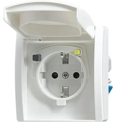 Obrázok produktu pre Busch-Jaeger 3120 EUGB-44, Typ F, Biela, IP44, CE, 230 V, 16 A