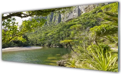 Produktbild von Glasbilder 125x50 Wandbild Druck auf Glas See Natur
