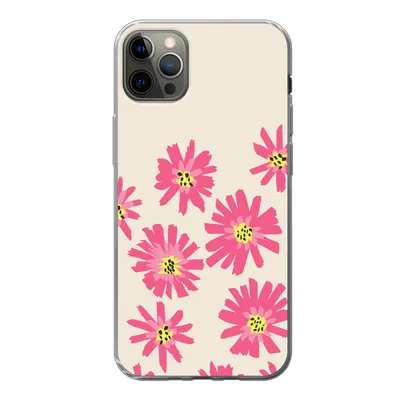 Produktbild von MuchoWow® Handyhülle Schutzhülle Hülle für iPhone 13 Pro Max Blumen - Muster - Minimalismus Silikon Softcase Handy Hülle - Mobiltelefon