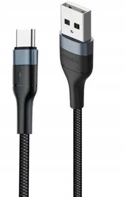 Image de Câble de charge rapide Foneng X51, USB-A vers USB-C, 3A, 1 mètre, en nylon, compatible QC3.0