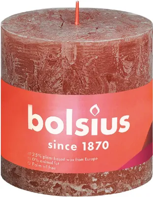 Produktbild von Bolsius Rustik Stumpenkerze Wildleder Braun 100/100mm