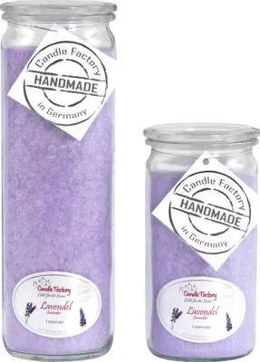 Produktbild von Candle Factory Kerzen-Set Lavendel Big + Mini Jumbo Duftkerze Dekokerze