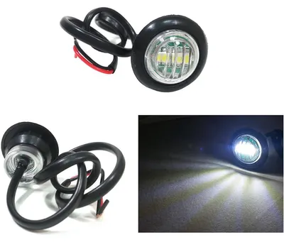 Image de Feu de position LED blanc, type bouton, feu de signalisation, Tokos – 24 V