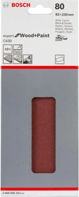 Productafbeelding van Set van 10 schuurbladen, 93 x 230 mm, korrel 40