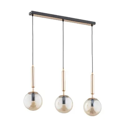 Immagine prodotto di Lampada a sospensione VOLDA nero-oro antico 3xE14x10W metallo, dimensioni: 78x72x15 cm, IP20, Alfa