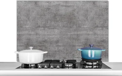 Produktbild von KitchenYeah®  Spritzschutz Küche - Küchenrückwand - Wandschutz für Herd und Spüle - Beton - Muster - Antik 100x65 - Alu-Dibond (Alternative zum Spritzschutz aus Glas) - Hitzebeständig - Herdspritzschu