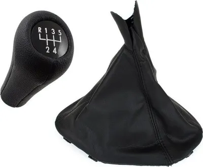 Produktbild von Schaltknauf Knauf + Schaltmanschette in Schwarz 5-Gang für BMW 5er E39 1995-2004