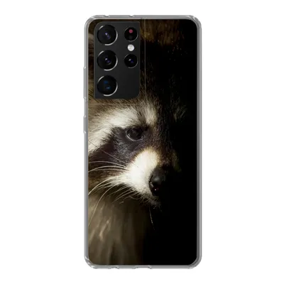 Produktbild von MuchoWow® Handyhülle Schutzhülle Hülle für Samsung Galaxy S21 Ultra Waschbär - Wilde Tiere - Schwarz Silikon Softcase Handy Hülle - Mobiltelefon