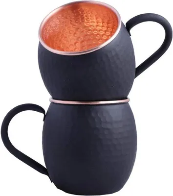 Immagine prodotto di Mok in rame opaco nero - Set regalo - Set da 2 - 16 oz