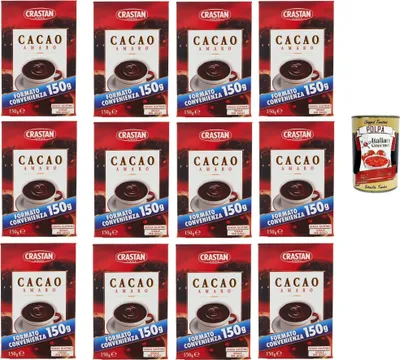 Produktbild von Crastan, cacao in polvere, Kakaopulver, Ideal für süß und cakes, gluten free 12x 150g + Italian Gourmet polpa 400g