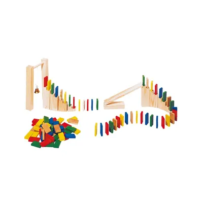 Zdjęcie produktu dla Goki Domino rallye in a Bawełna bag, Zestaw do budowania, 5 lat(a), Drewno, 250 szt., 1,44 kg