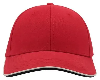 Image de Casquette de baseball Atlantis Pilot à 6 panneaux et passepoil LT897 (taille unique) (rouge)