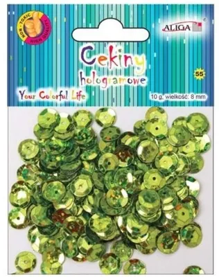 Image de Aliga, paillettes holographiques, vert clair, 10 g