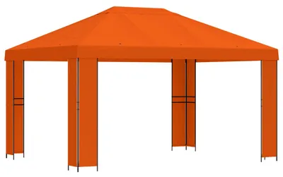 Obrázok produktu pre vidaXL Altánok 4 x 3 m, oranžový, polyester a oceľ, 190 g/m²