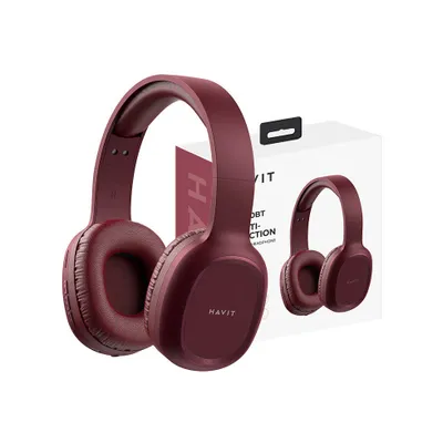 Obrázok produktu pre Havit PRO Bluetooth Headset Red Headset Káblové a bezdrôtové slúchadlá do uší Hovory/Hudba/Sport/Každodenné hovory Burgundy