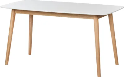 Produktbild von home24 Esstisch - Eiche Teilmassiv - Eiche / Weiß