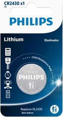 Zdjęcie produktu dla Philips Minicells Akumulator CR2430/00B, Jednorazowa bateria, Alkaliczny, 3 V, 5 g