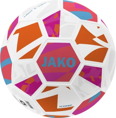 Produktbild von JAKO Jugendball Iconic 4 weiß/coral/pink. 350g