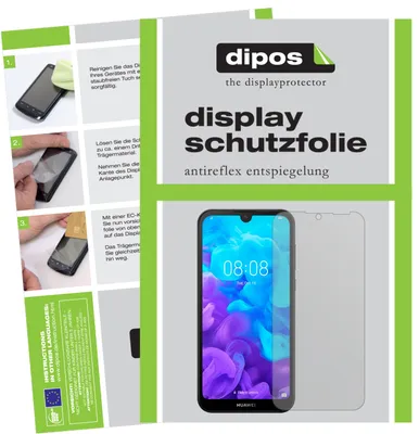 Produktbild von 1x Schutzfolie für Huawei Y5 (2019) matt Displayschutzfolie Folie Display Schutz dipos