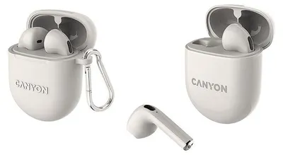 Obrázok produktu pre Canyon CNS-TWS6BE, True Wireless Stereo (TWS), Hovory / hudba / šport / bežné, 20 - 20000 Hz, Slúchadlá s mikrofónom, Biela