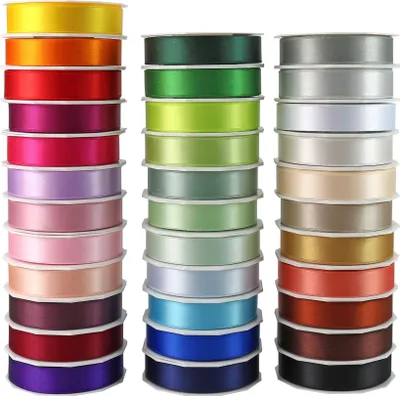 Produktbild von Satinband 25 m Weiß 25 mm Geschenkband Dekoband Basteln Einpacken Präsenz C.E