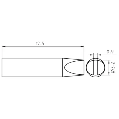 Produktbild von Weller Tools Weller RTM 032 S - Lötspitze - Weller - WXMP - WMRP - 40 W - Schwarz - Edelstahl - 1 Stück(e)