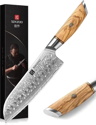 Produktbild von XinZuo - Damast Santoku-Messer - B37 Lan Serie