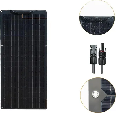 Immagine prodotto di Pannello solare flessibile, silicio monocristallino, alta efficienza, installazione versatile, 19,8 V 50 W A