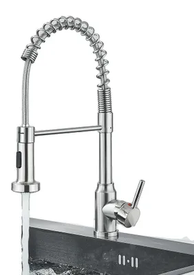 Immagine prodotto di Miscelatore da cucina, con erogatore estraibile, montaggio a incasso, finitura bronzo spazzolato