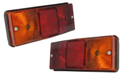 Obrázok produktu pre Kompletná sada: 2 kusy univerzálnych zadných svetiel – kombinované brzdové, parkovacie a smerové svetlá, 12 V