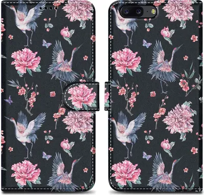 Obrázok produktu pre Cadorabo Ochranné puzdro pre OnePlus 5 Puzdro Design Black Puzdro na mobilný telefón Kryt Puzdro Magnetický kryt Puzdro