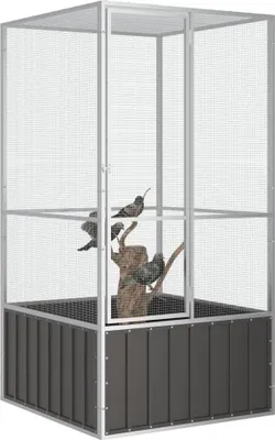 Immagine prodotto di Gabbia per Uccelli Antracite 111x107x211,5 cm Acciaio Zincato