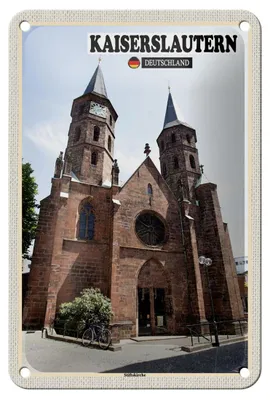 Produktbild von Blechschild Städte Kaiserslautern Stiftskirche Deko 12x18cm Schild