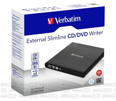 Produktbild von Verbatim External Slimline CD/DVD Brenner
