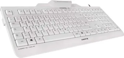 Zdjęcie produktu dla CHERRY KC 1000 SC, Pełnowymiarowy (100%), Przewodowa, USB, QWERTY, Szary