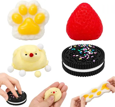 Productafbeelding van Taba Squishy-set - 4-delig - Squishies in de vorm van kattenpootjes