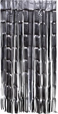 Produktbild von Lametta Vorhang 50x100cm, Farbauswahl:grau / matt