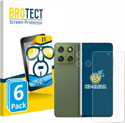 Produktbild von 6x Für Motorola Edge 70 (Display+Kamera) Schutzfolie BROTECT Displayschutz Display Schutz Folie Klar Transparent