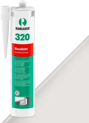 Produktbild von Ramsauer 320 Baudicht 1K Hybrid Dichtstoff 310ml Kartusche grauweiss RAL 9002